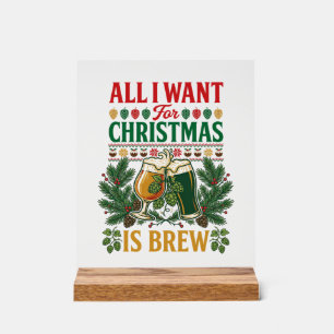 Alle wollen Weihnachtsbrau-Biergläser Fichtenhopfe Acrylschild