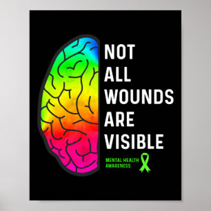 Alle Wunden sind sichtbar - Bewusstsein für psychi Poster