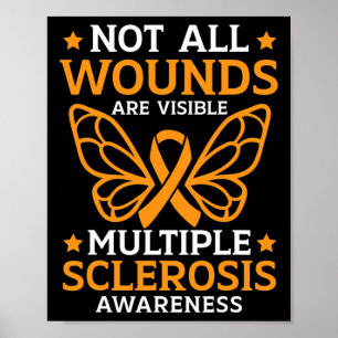 Alle Wunden sind sichtbar Multiple Sklerose Awaren Poster