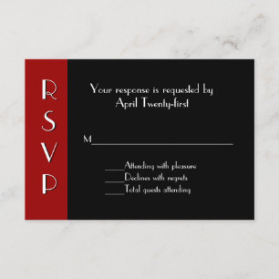 Alle zweckgebundenen Art Deco UAWG Response Card RSVP Karte