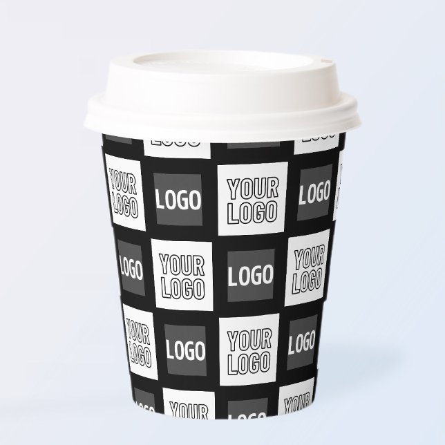 Alle zwei Logos oder Bilder, die sich wiederholen Pappbecher (Von Creator hochgeladen)