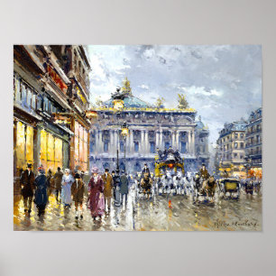 Allee de L'Opera durch Antoine Blanchard Poster