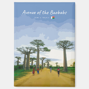 Allee der Baobabs, Madagaskar - Flachlandschaft Magnet