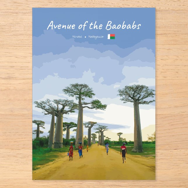Allee der Baobabs, Madagaskar - Landschaft Acryleinladungen (Vorderseite)