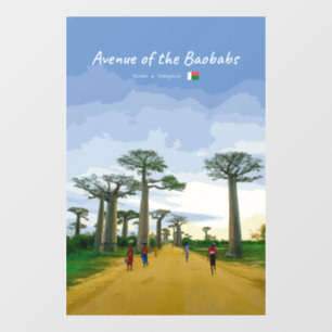 Allee der Baobabs, Madagaskar - Landschaft Fensteraufkleber