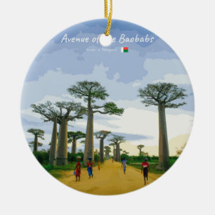 Allee der Baobabs, Madagaskar - Landschaft Keramik Ornament