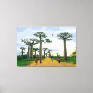 Allee der Baobabs, Madagaskar - Landschaft Leinwanddruck