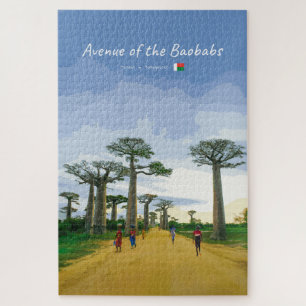 Allee der Baobabs, Madagaskar - Landschaft Puzzle