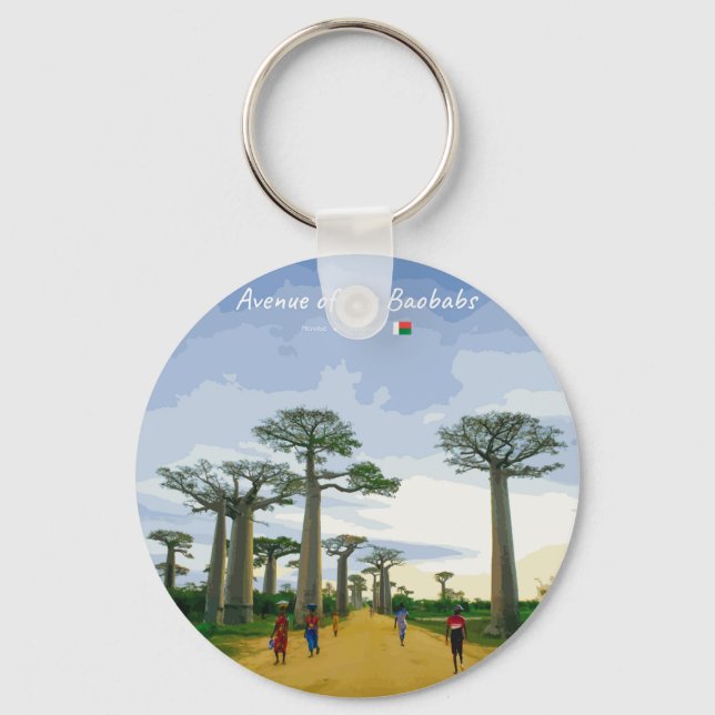 Allee der Baobabs, Madagaskar - Landschaft Schlüsselanhänger (Vorderseite)