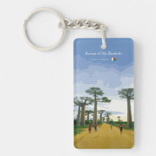 Allee der Baobabs, Madagaskar - Landschaft Slim Schlüsselanhänger