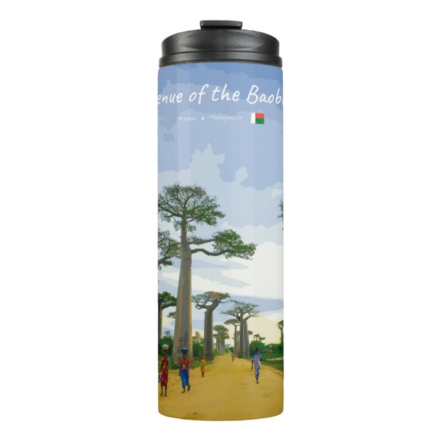 Allee der Baobabs, Madagaskar - Landschaft Thermosbecher (Vorderseite)