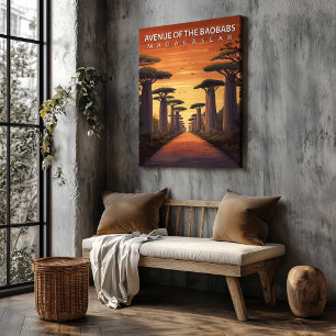 Allee der Baobabs Madagaskar Leinwand-Wandkunst Leinwanddruck