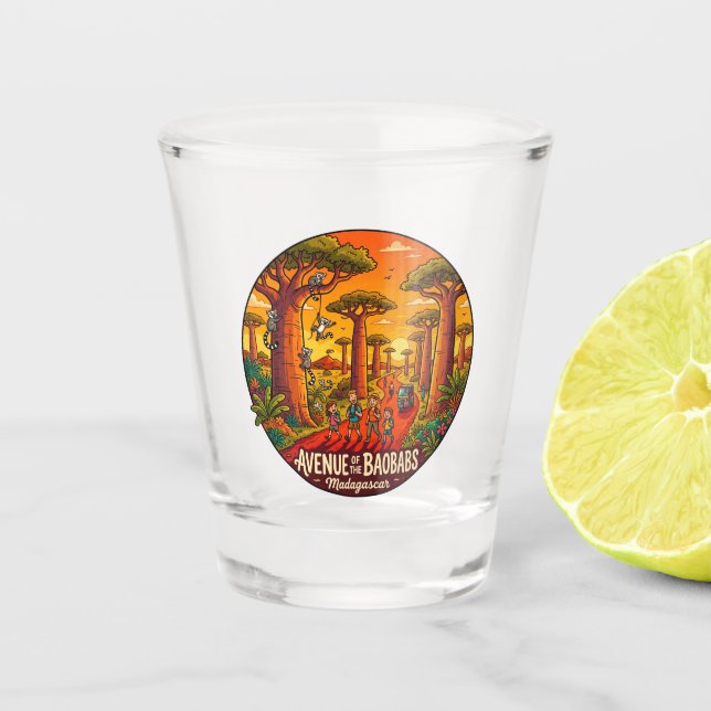Allee der Baobabs Madagaskar Schnapsglas (Vorderseite)
