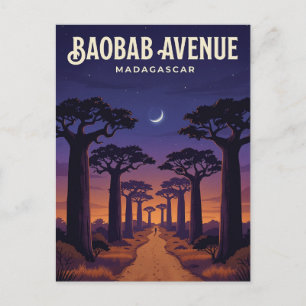 Allee der Baobabs, Morondava, Menabe Postkarte