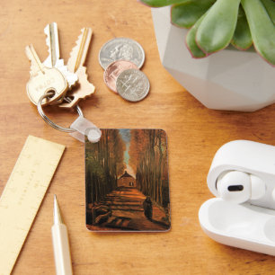 Allee der Pappeln im Herbst von Vincent van Gogh Schlüsselanhänger