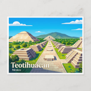 Allee der Toten Teotihuacan Mexiko Postkarte