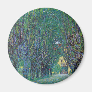 Allee im Schloss Kammer Park von Gustav Klimt Magnet
