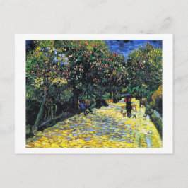 Allee mit blühenden Kastanienbäumen bei Arles Postkarte