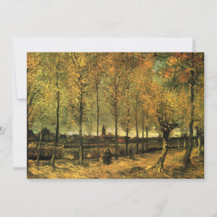 Allee mit Pappeln von Vincent van Gogh Einladung