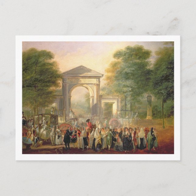 Allee vor den botanischen Gärten in Madrid, 178 Postkarte (Vorderseite)