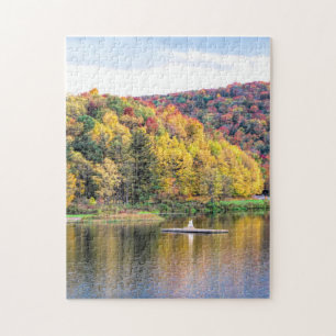Allegano Staat Park NY Lake im Herbst Puzzle