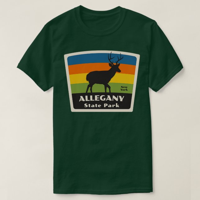 Allegany Staat Park New York Roaming Deer T-Shirt (Design vorne)