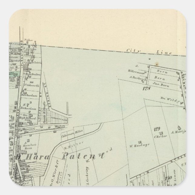 Allegheny 7 quadratischer aufkleber (Vorderseite)