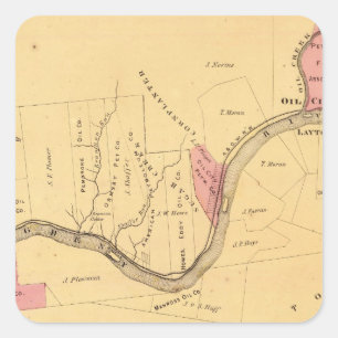 Allegheny Fluss, PA Quadratischer Aufkleber
