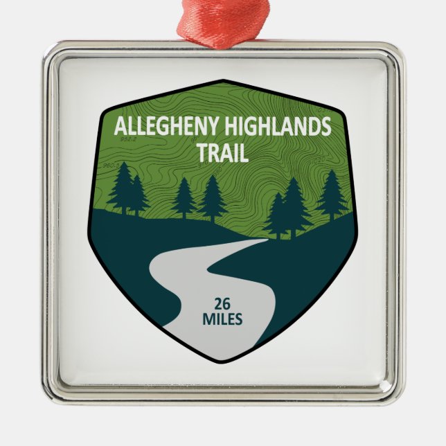 Allegheny Highlands Trail Ornament Aus Metall (Vorne)