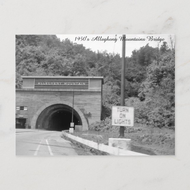Allegheny Mountains Bridge aus den 1950er Jahren Postkarte (Vorderseite)