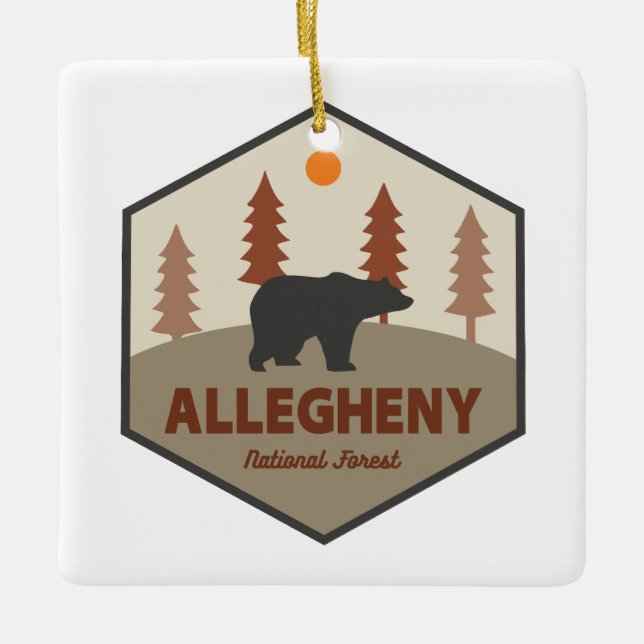 Allegheny National Forest Bear Keramikornament (Vorderseite)