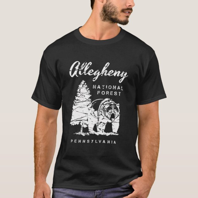 Allegheny National Forest Bear Pennsylvania Vacati T-Shirt (Vorderseite)