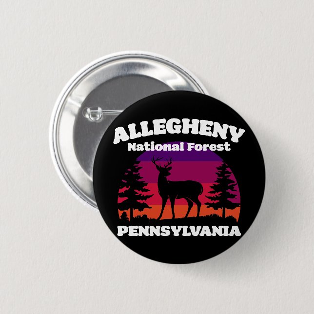 Allegheny National Forest Button (Vorne & Hinten)