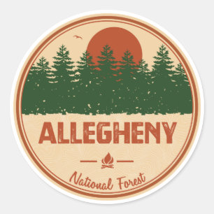 Allegheny National Forest Runder Aufkleber