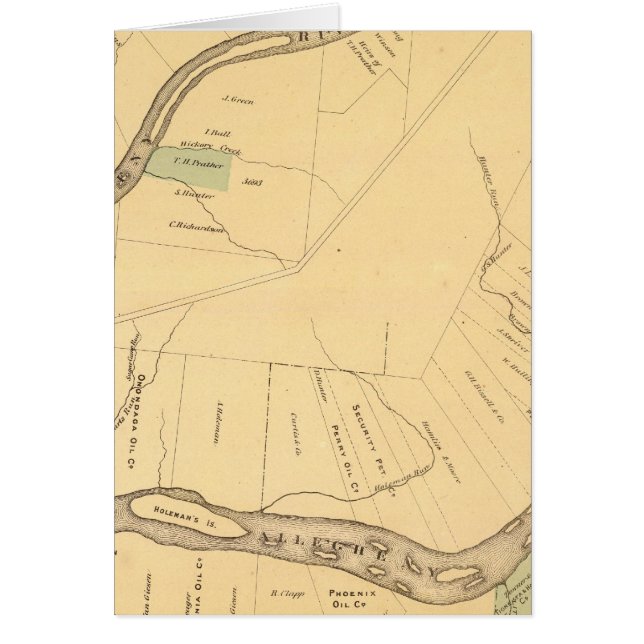 Allegheny River Pa, Karte (Vorne)