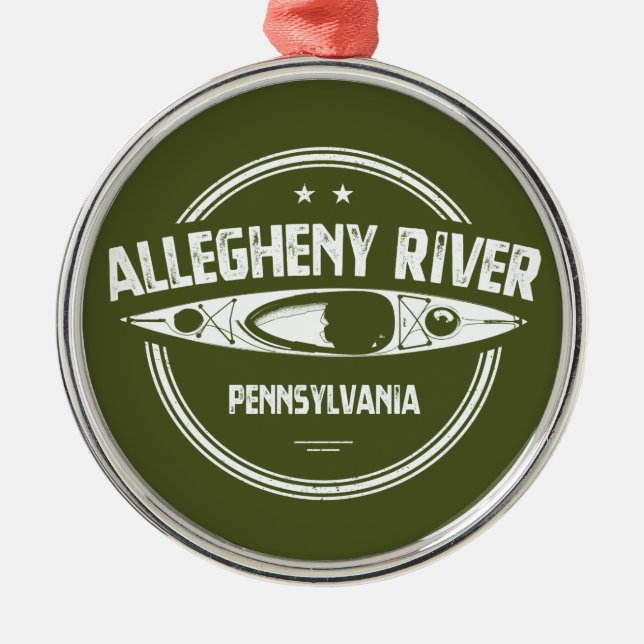 Allegheny River, Pennsylvania Ornament Aus Metall (Vorne)