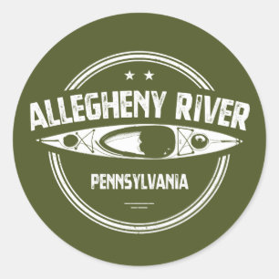 Allegheny River, Pennsylvania Runder Aufkleber