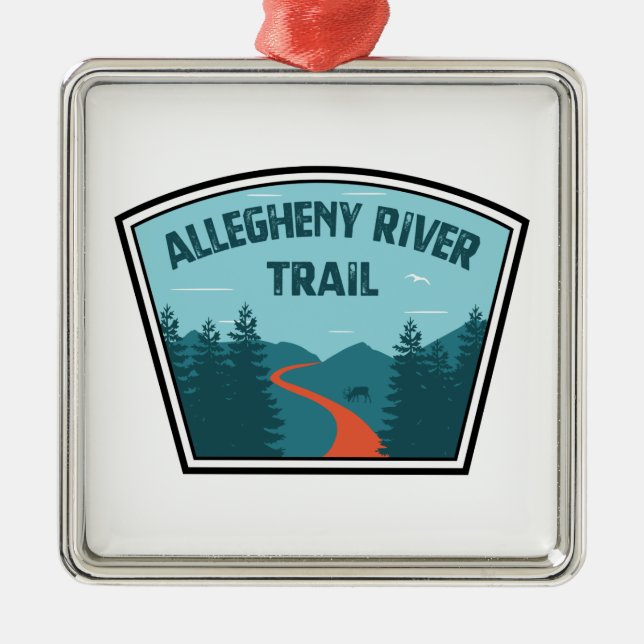 Allegheny River Trail Ornament Aus Metall (Vorne)