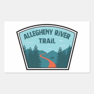 Allegheny River Trail Rechteckiger Aufkleber