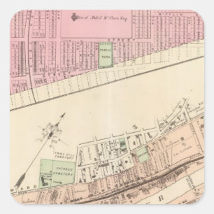 Allegheny ward 8 Homestead Quadratischer Aufkleber