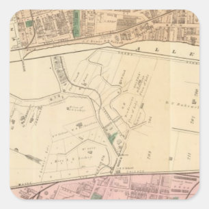 Allegheny ward 9 Sharpsburg Quadratischer Aufkleber