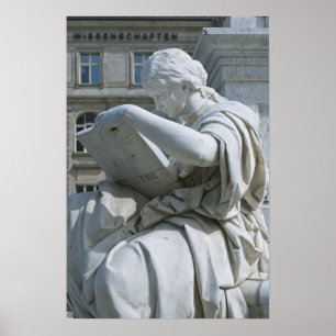 Allegorie der Geschichte des Schiller-Denkmals in  Poster