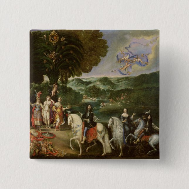 Allegorie der Heirat von Louis XIV im Jahre 1631 Button (Vorderseite)