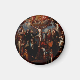 Allegorie der Kreuzigung mit Jesuiten-Heiligen  Magnet