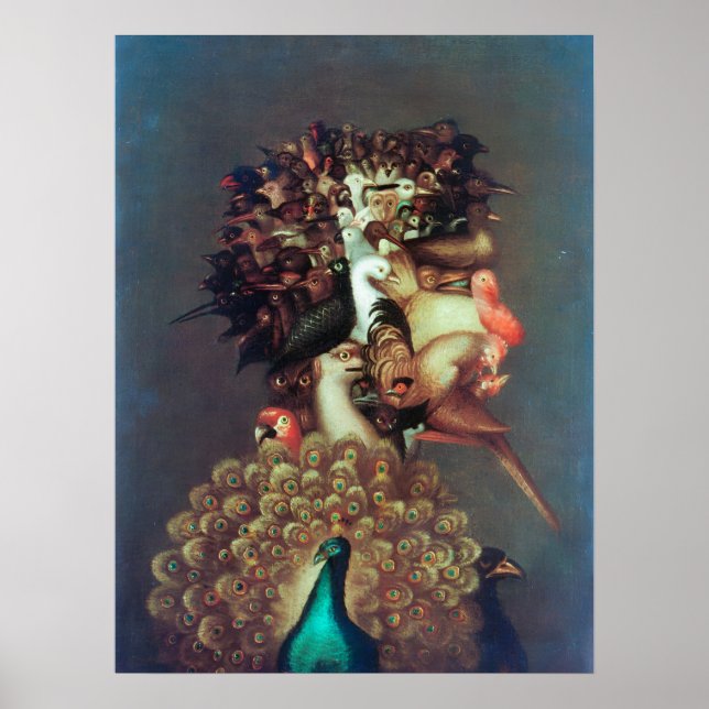 Allegorie der Luft von Giuseppe Arcimboldo Poster (Vorne)