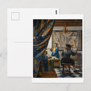 Allegorie der Malerei Johannes Vermeer Postkarte