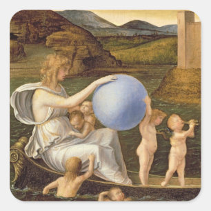Allegorie des ändernden Vermögens oder Melanchol Quadratischer Aufkleber