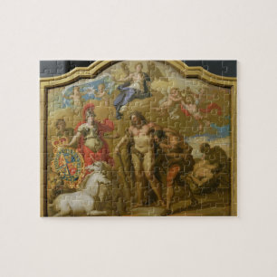 Allegorie des Powers von Großbritannien auf dem Puzzle