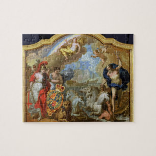 Allegorie des Powers von Großbritannien durch Puzzle
