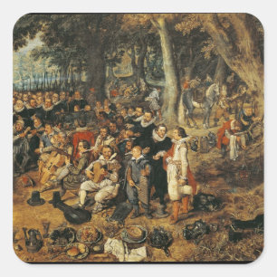 Allegorie des Waffenstillstands von zwischen Quadratischer Aufkleber